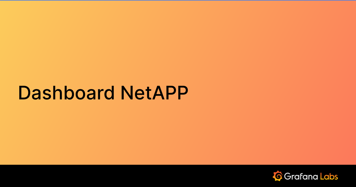 Dashboard NetAPP Grafana Labs